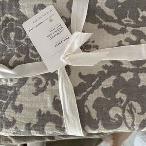 Gray and Cream Bedding Set